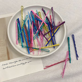 50 kopča ukosnica za djevojčice u boji slatkiša od jedne riječi Ukosnice za kosu s crnim šiškama Dodaci za kosu dječja jednostavna kopča sa strane Ukosnice darovi