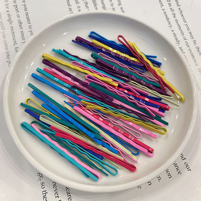 50 kopča ukosnica za djevojčice u boji slatkiša od jedne riječi Ukosnice za kosu s crnim šiškama Dodaci za kosu dječja jednostavna kopča sa strane Ukosnice darovi