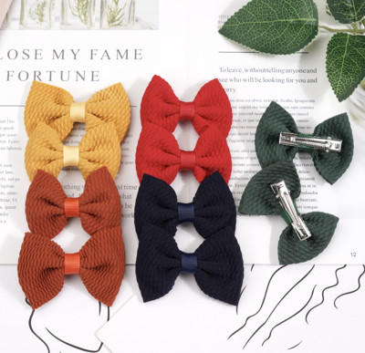 Fundițe de păr de 3 inch pentru fete, fundite de păr, cu panglică, agrafe din metal, accesorii de păr pentru fetițe