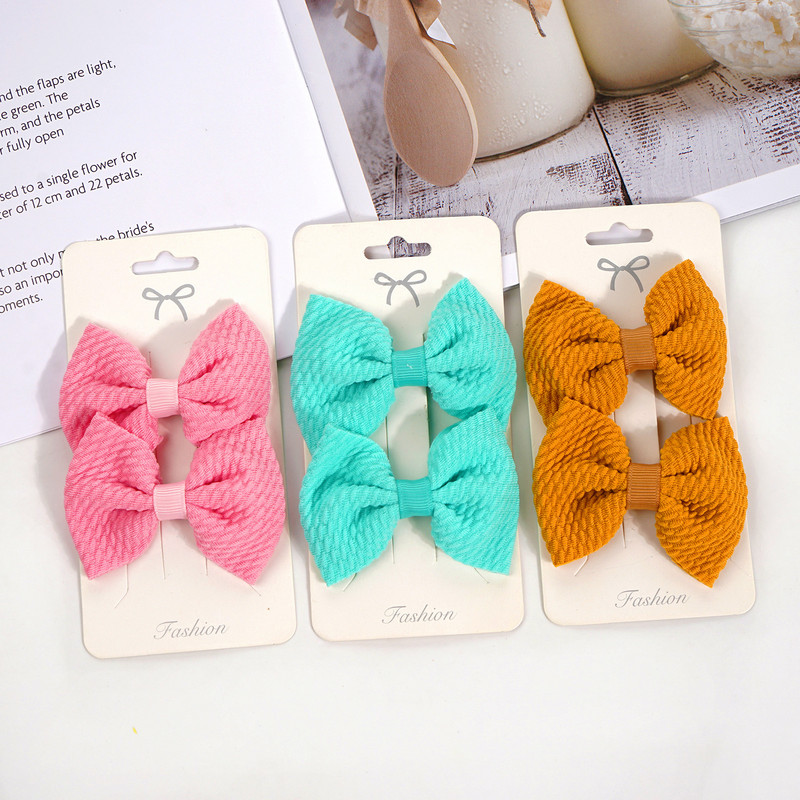 Fundițe de păr de 3 inch pentru fete, fundite de păr, cu panglică, agrafe din metal, accesorii de păr pentru fetițe