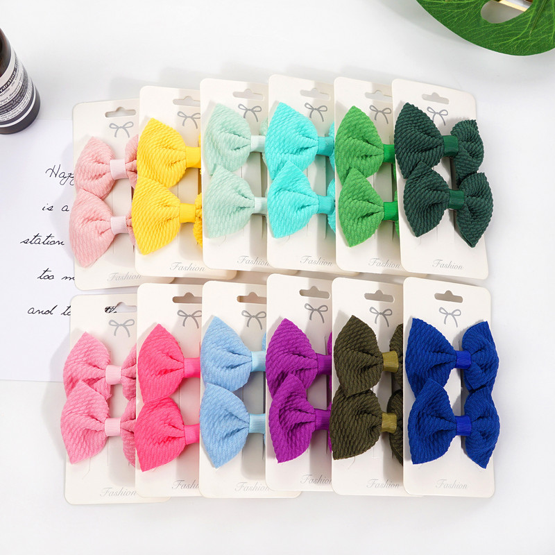 Fundițe de păr de 3 inch pentru fete, fundite de păr, cu panglică, agrafe din metal, accesorii de păr pentru fetițe