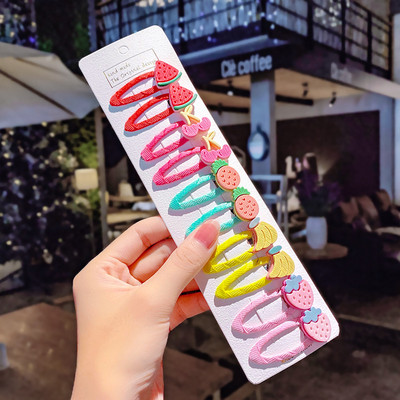 Set kopči za kosu od 10 komada Djevojka Slatke gumice za kosu Dodaci za kosu Mašna Cvijeće Voće pokrivala Ukosnice Traka za kosu iz crtića Ukosnica Ukosnica