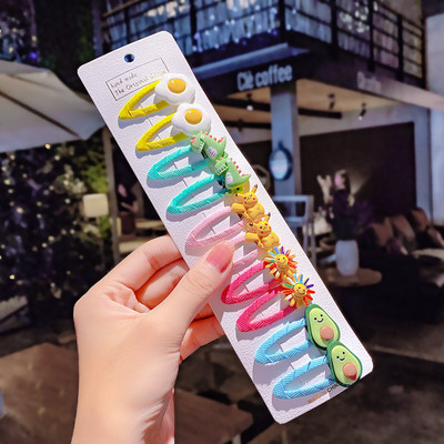 Set kopči za kosu od 10 komada Djevojka Slatke gumice za kosu Dodaci za kosu Mašna Cvijeće Voće pokrivala Ukosnice Traka za kosu iz crtića Ukosnica Ukosnica