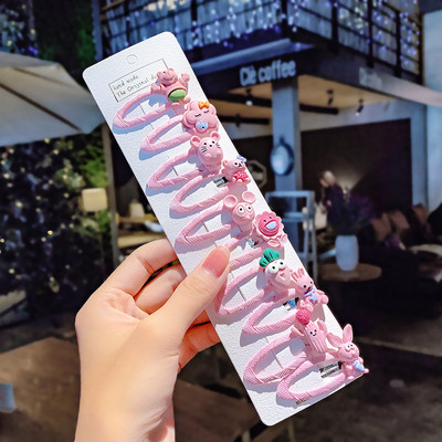 Set kopči za kosu od 10 komada Djevojka Slatke gumice za kosu Dodaci za kosu Mašna Cvijeće Voće pokrivala Ukosnice Traka za kosu iz crtića Ukosnica Ukosnica