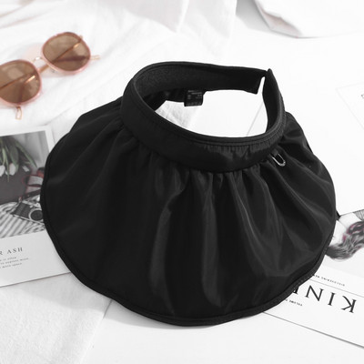 Pălărie de soare cu boruri largi, portabilă, pliabilă, pălărie de plajă, pentru femei, viziere superioare goale, șapcă, accesorii pentru păr, bentiță cu dublă utilizare Gorras