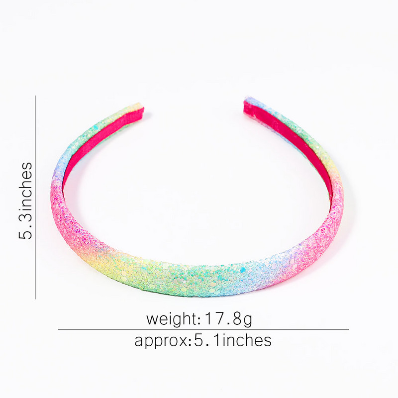 1 kom. Modne svjetlucave trake za kosu u duginim bojama za djevojčice, slatki obruči za kosu, lijepe zvjezdice, trake za glavu za djecu, pokloni, dodaci za kosu