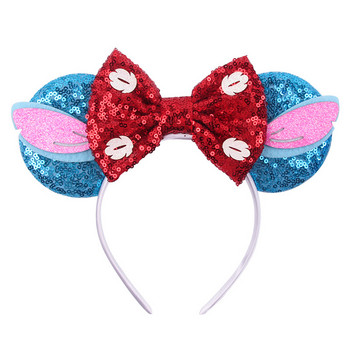 Νέα πριγκίπισσα της Disney Mickey Minnie με παγιέτες χριστουγεννιάτικα λουλούδια cosplay Αξεσουάρ μαλλιών για κοριτσάκι Δώρα γενεθλίων για κορίτσια