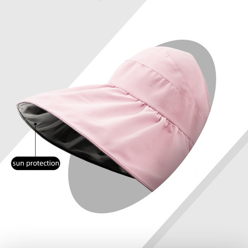 Pălărie de soare cu boruri largi de vară, goală, pentru femei, pălărie cu protecție solară anti UV, șapcă de plajă pentru femei, cu protecție solară în aer liber