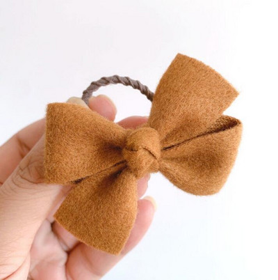 5kom/set Dodaci za kosu za djevojčice Vunene mašne od 8 cm Dječje elastične trake za kosu s mašnama na čvorove Prstenovi Uže za kosu