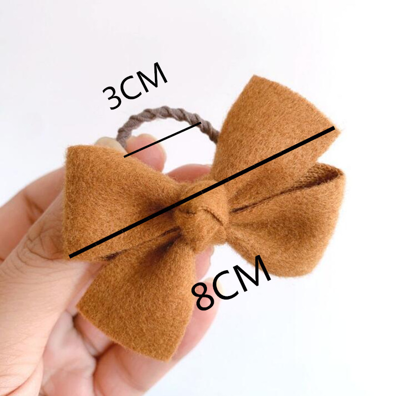5kom/set Dodaci za kosu za djevojčice Vunene mašne od 8 cm Dječje elastične trake za kosu s mašnama na čvorove Prstenovi Uže za kosu