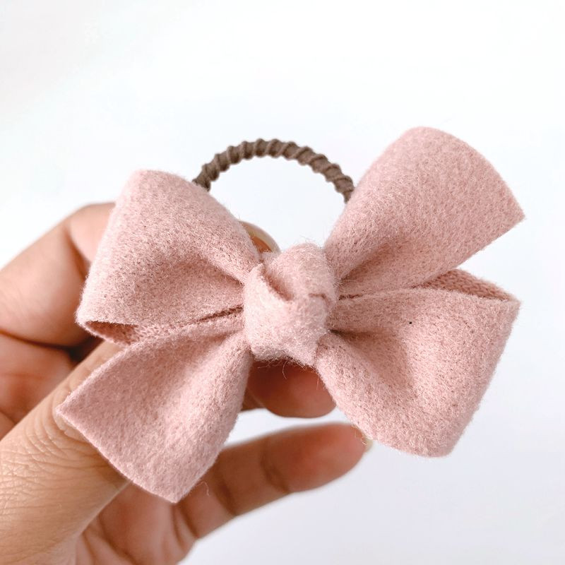 5kom/set Dodaci za kosu za djevojčice Vunene mašne od 8 cm Dječje elastične trake za kosu s mašnama na čvorove Prstenovi Uže za kosu