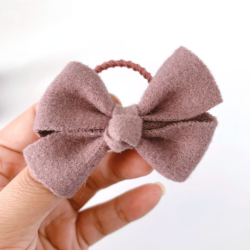 5kom/set Dodaci za kosu za djevojčice Vunene mašne od 8 cm Dječje elastične trake za kosu s mašnama na čvorove Prstenovi Uže za kosu