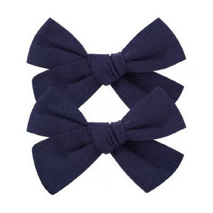 2 buc/lot 3,8" fundite de păr din bumbac solid pentru bebeluși agrafe de păr fete copii agrafe de păr cu fundătură agrafe de păr pentru copii