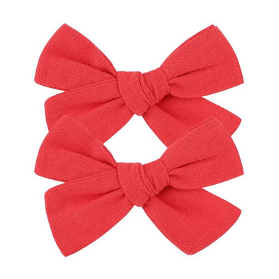 2 buc/lot 3,8" fundite de păr din bumbac solid pentru bebeluși agrafe de păr fete copii agrafe de păr cu fundătură agrafe de păr pentru copii