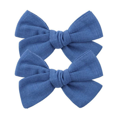 2 buc/lot 3,8" fundite de păr din bumbac solid pentru bebeluși agrafe de păr fete copii agrafe de păr cu fundătură agrafe de păr pentru copii