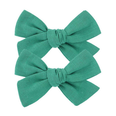 2 buc/lot 3,8" fundite de păr din bumbac solid pentru bebeluși agrafe de păr fete copii agrafe de păr cu fundătură agrafe de păr pentru copii