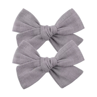 2 buc/lot 3,8" fundite de păr din bumbac solid pentru bebeluși agrafe de păr fete copii agrafe de păr cu fundătură agrafe de păr pentru copii