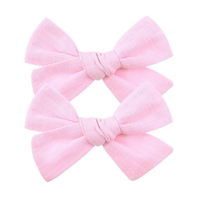 2 buc/lot 3,8" fundite de păr din bumbac solid pentru bebeluși agrafe de păr fete copii agrafe de păr cu fundătură agrafe de păr pentru copii