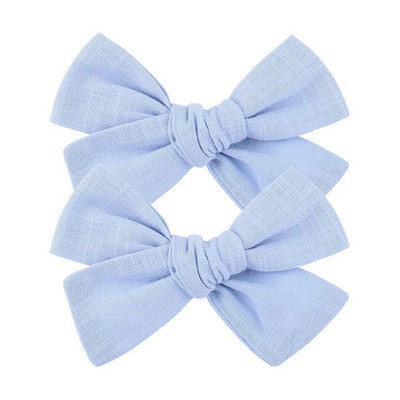 2 buc/lot 3,8" fundite de păr din bumbac solid pentru bebeluși agrafe de păr fete copii agrafe de păr cu fundătură agrafe de păr pentru copii