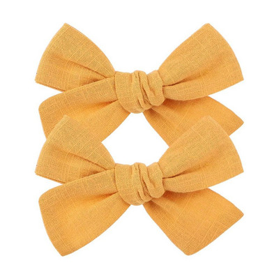 2 buc/lot 3,8" fundite de păr din bumbac solid pentru bebeluși agrafe de păr fete copii agrafe de păr cu fundătură agrafe de păr pentru copii