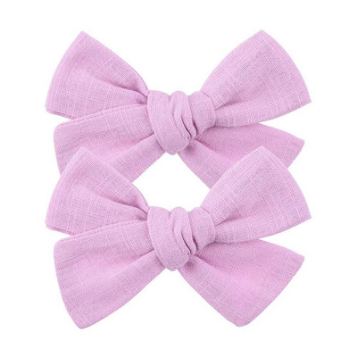 2 buc/lot 3,8" fundite de păr din bumbac solid pentru bebeluși agrafe de păr fete copii agrafe de păr cu fundătură agrafe de păr pentru copii