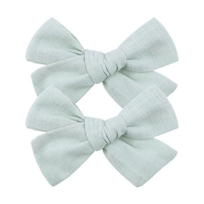 2 buc/lot 3,8" fundite de păr din bumbac solid pentru bebeluși agrafe de păr fete copii agrafe de păr cu fundătură agrafe de păr pentru copii