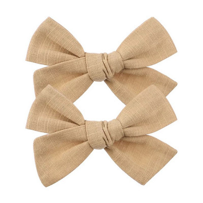 2 buc/lot 3,8" fundite de păr din bumbac solid pentru bebeluși agrafe de păr fete copii agrafe de păr cu fundătură agrafe de păr pentru copii