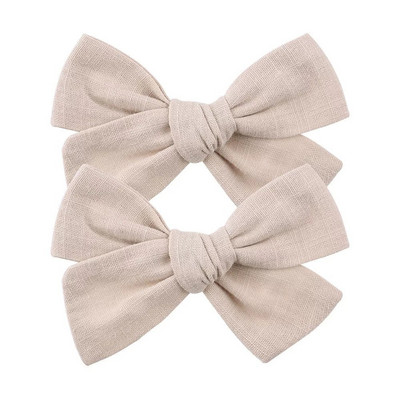 2 buc/lot 3,8" fundite de păr din bumbac solid pentru bebeluși agrafe de păr fete copii agrafe de păr cu fundătură agrafe de păr pentru copii