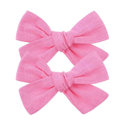 2 buc/lot 3,8" fundite de păr din bumbac solid pentru bebeluși agrafe de păr fete copii agrafe de păr cu fundătură agrafe de păr pentru copii