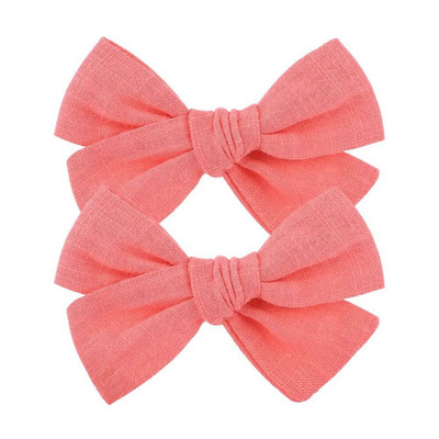 2 buc/lot 3,8" fundite de păr din bumbac solid pentru bebeluși agrafe de păr fete copii agrafe de păr cu fundătură agrafe de păr pentru copii