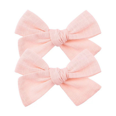 2 buc/lot 3,8" fundite de păr din bumbac solid pentru bebeluși agrafe de păr fete copii agrafe de păr cu fundătură agrafe de păr pentru copii