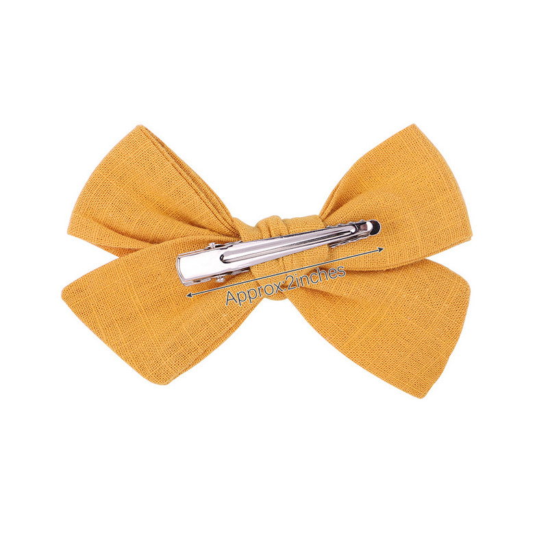 2 buc/lot 3,8" fundite de păr din bumbac solid pentru bebeluși agrafe de păr fete copii agrafe de păr cu fundătură agrafe de păr pentru copii