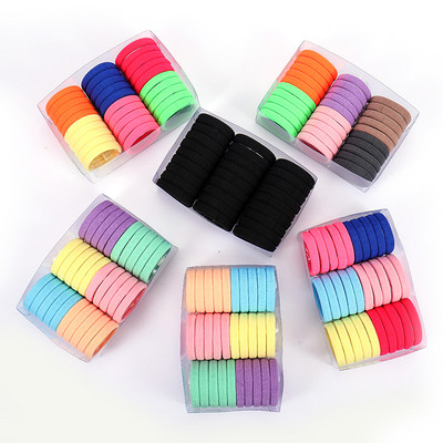 5-100 kom/komplet 4 cm Žene Djevojčice Boje Mekane gumice za kosu Elastična gumica za kosu Lijepe ženske gumene trake Ženski dodaci za kosu