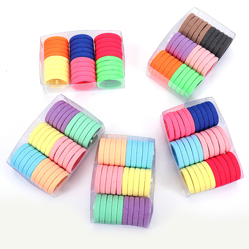 5-100 kom/komplet 4 cm Žene Djevojčice Boje Mekane gumice za kosu Elastična gumica za kosu Lijepe ženske gumene trake Ženski dodaci za kosu
