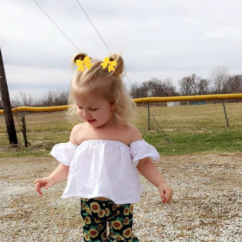 20db/Szett Aranyos masni rugalmas hajgumik lányoknak baba mix színek gumiszalagok lófarok tartó haj nyakkendő gyerek haj kiegészítők