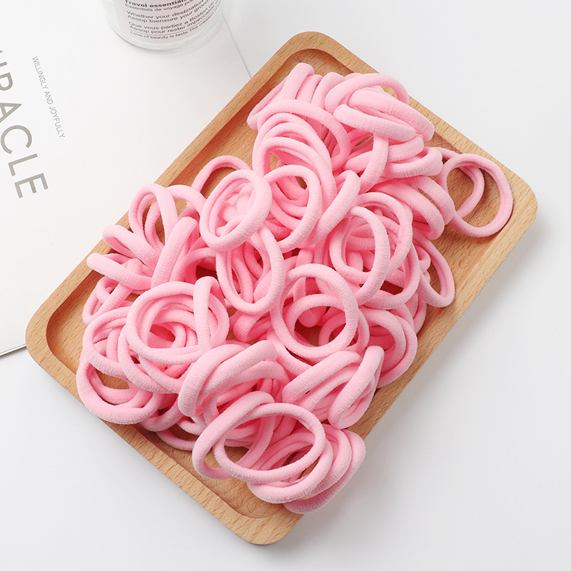 100 komada dječje male gumice za kosu, elastične trake za kosu, korejska pokrivala za glavu u boji slatkiša, dječje uže za kosu, dodaci za kosu, ukrasi