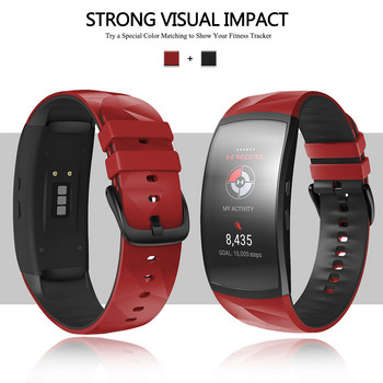Ζάντα ρολογιού σιλικόνης για Samsung Gear Fit 2 Pro Fitness Ανταλλακτικό λουράκι καρπού για Gear Fit2 SM-R360 Smartwatch Βραχιόλι Correa