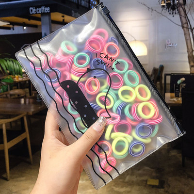 100 τμχ/παρτίδα Kawaii Girls Scrunchies Elastic Hair Band Παιδικά αξεσουάρ μαλλιών για γυναίκες Δαχτυλίδι μαλλιών Δαχτυλίδι μαλλιών Κορδέλες κεφαλής