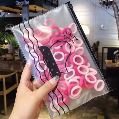 100 τμχ/παρτίδα Kawaii Girls Scrunchies Elastic Hair Band Παιδικά αξεσουάρ μαλλιών για γυναίκες Δαχτυλίδι μαλλιών Δαχτυλίδι μαλλιών Κορδέλες κεφαλής