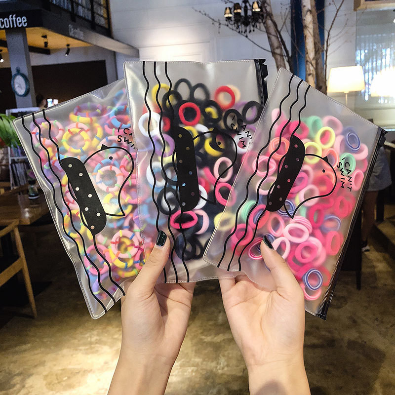 100 τμχ/παρτίδα Kawaii Girls Scrunchies Elastic Hair Band Παιδικά αξεσουάρ μαλλιών για γυναίκες Δαχτυλίδι μαλλιών Δαχτυλίδι μαλλιών Κορδέλες κεφαλής