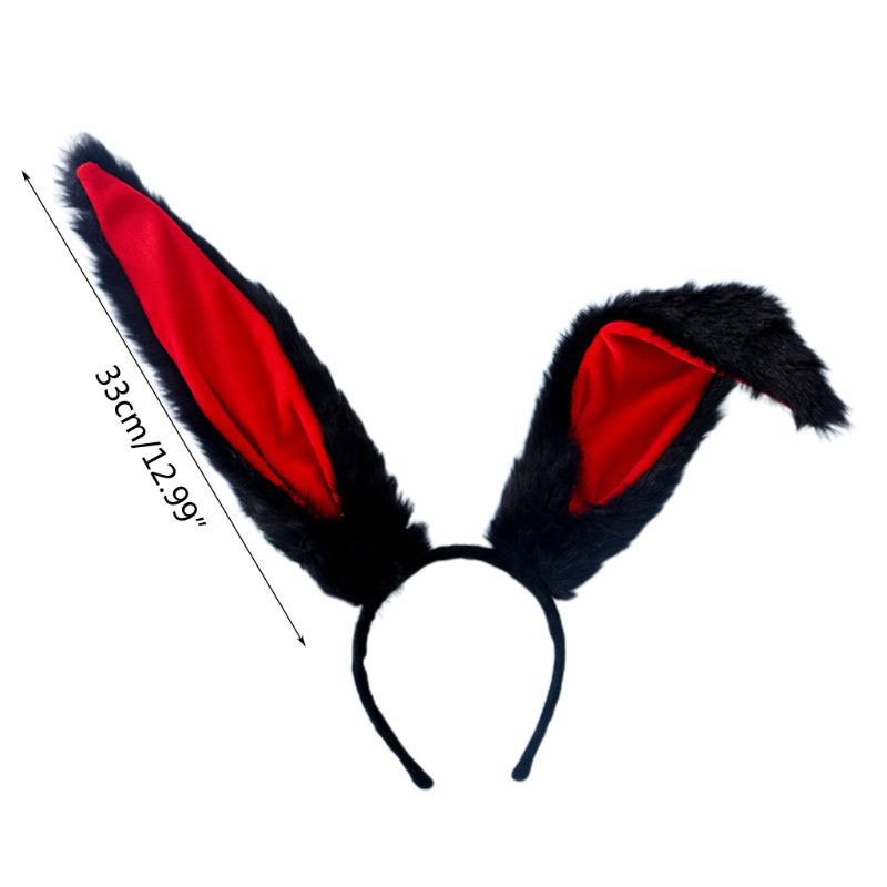 Naiste tüdrukute Lolita Cosplay peapael kohev plüüs, magus pikk jänkukõrvad, bandaan juukserõngas, multifilm, anime peakate