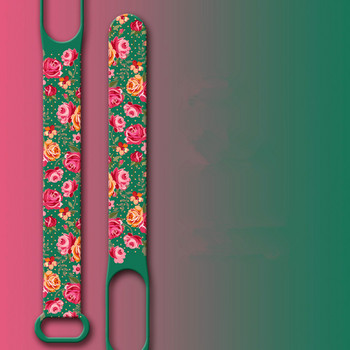 Strap For Xiaomi Mi Band 5 6 7 band ρολόι Creative Flowers style Αντικατάσταση βραχιολιού σιλικόνης για XiaoMi band 3 4 5 Wristband