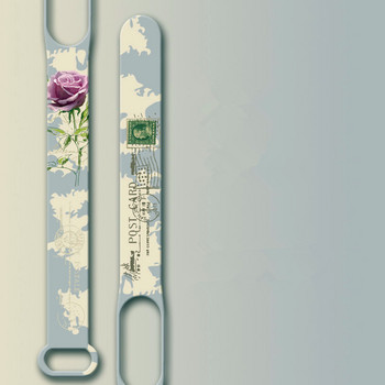 Каишка за Xiaomi Mi Band 5 6 7 каишка за часовник Creative Flowers style Силиконов заместител на гривна За XiaoMi band 3 4 5 Wristband