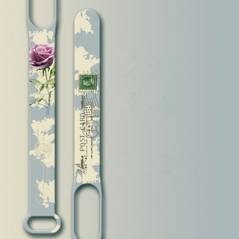 Strap For Xiaomi Mi Band 5 6 7 band ρολόι Creative Flowers style Αντικατάσταση βραχιολιού σιλικόνης για XiaoMi band 3 4 5 Wristband