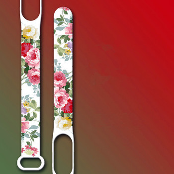 Strap For Xiaomi Mi Band 5 6 7 band ρολόι Creative Flowers style Αντικατάσταση βραχιολιού σιλικόνης για XiaoMi band 3 4 5 Wristband