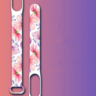 Remen za Xiaomi Mi Band 5 6 7 remen za sat Creative Flowers style Silikonska zamjena za narukvicu za XiaoMi band 3 4 5 narukvicu