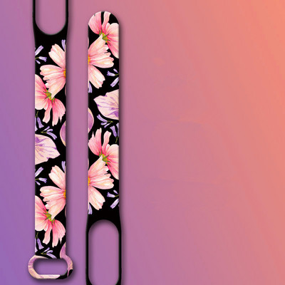 Remen za Xiaomi Mi Band 5 6 7 remen za sat Creative Flowers style Silikonska zamjena za narukvicu za XiaoMi band 3 4 5 narukvicu