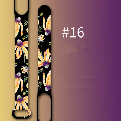 Remen za Xiaomi Mi Band 5 6 7 remen za sat Creative Flowers style Silikonska zamjena za narukvicu za XiaoMi band 3 4 5 narukvicu