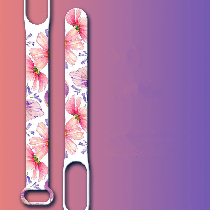 Remen za Xiaomi Mi Band 5 6 7 remen za sat Creative Flowers style Silikonska zamjena za narukvicu za XiaoMi band 3 4 5 narukvicu