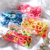 50tk Komplekt Tüdrukute Juuksepaelad Kommivärvid Elastsed Käterätikud Juukseaksessuaarid Beebi hobusesabahoidja Scrunchie peapael